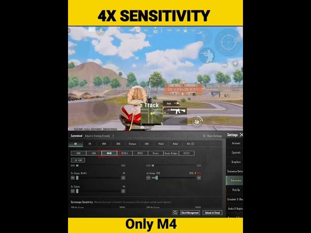 4 X ZERO RECOIL SENSITIVITY - BEST SENSITIVITY SETTING - ONE OF THE BEST #bgmi  #bgmisensitivity 