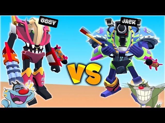 Oggy Becomes Giant Robot in Mechangelion Game | WIth Jack | Oggy Game