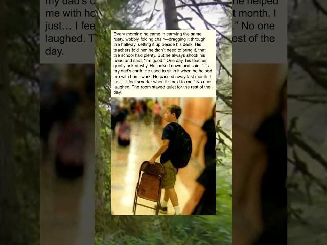 "Why He Brings His Own Chair Every Day"