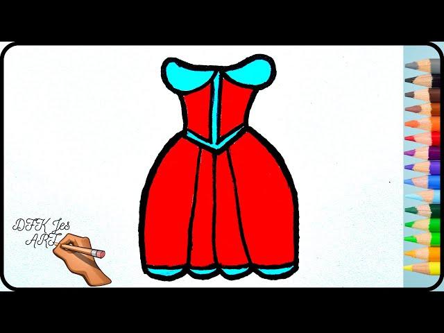 How to draw baby frock | Как нарисовать детское платье | DFK Jes ART