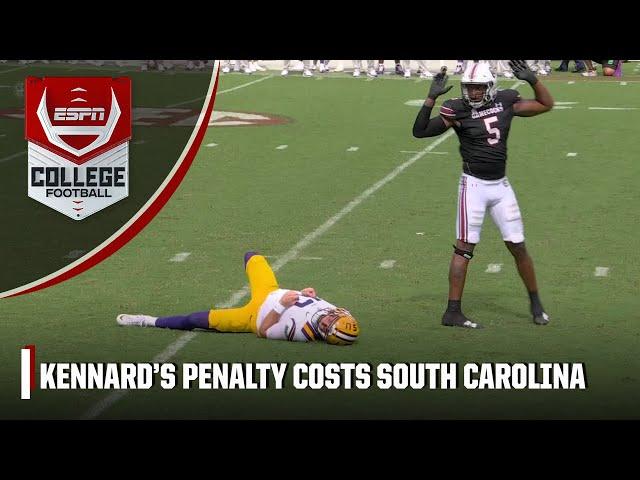 South Carolina pick-6 called back in 4th quarter due to personal foul | ESPN College Football