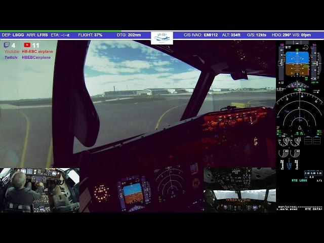 ️ Flight from Nantes (LFRS) to Orly (LFPO) ️ MSFS  HOMECOCKPIT 737 FR IVAO ️