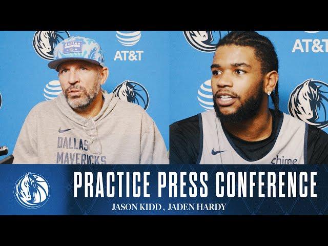 Jason Kidd & Jaden Hardy | Practice Press Conference | 10/23/24