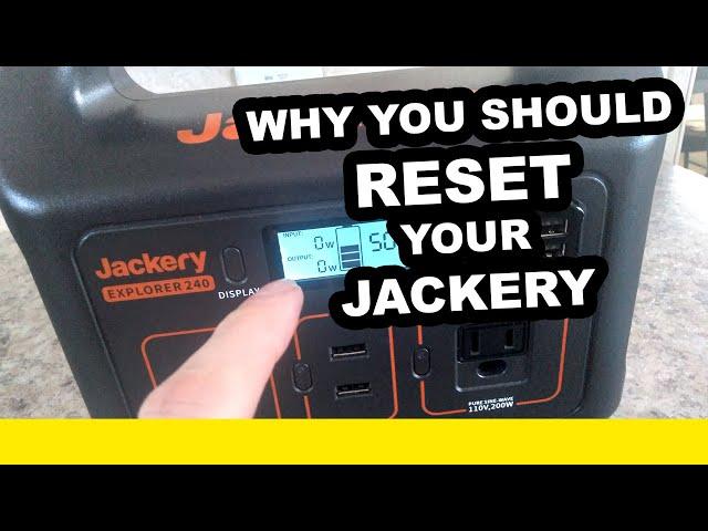 Why you should reset your Jackery