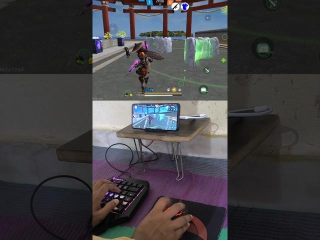 How to play free fire with keyboard mouse in mobile | ⌨️  full setup without app no activation