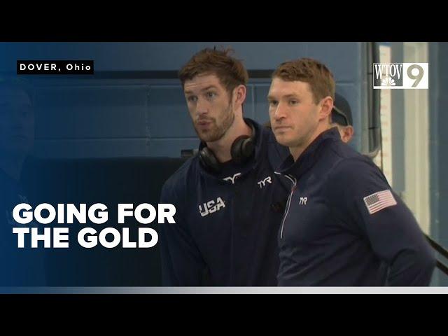 Proud parents in full support as son goes for the gold in Paris for Team USA men's swimming