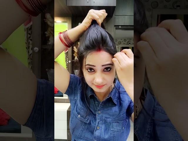 ponytail hairstyle for girls#goviral #shorts #youtubeshorts #sangeeta singh hairstyles