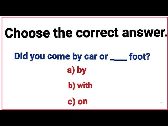 English Grammar Test // Prepositions and all Tenses quiz. Can you pass this English exercise?