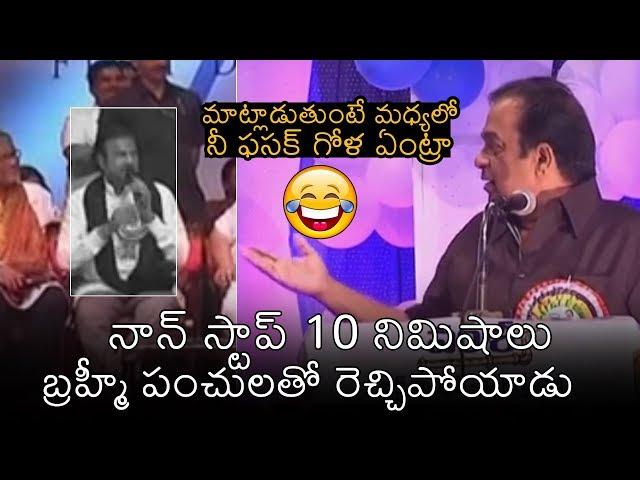 HILARIOUS FUN: Comedian Brahmanandam NON STOP Punch Dialogues On Mohan Babu | News Buzz