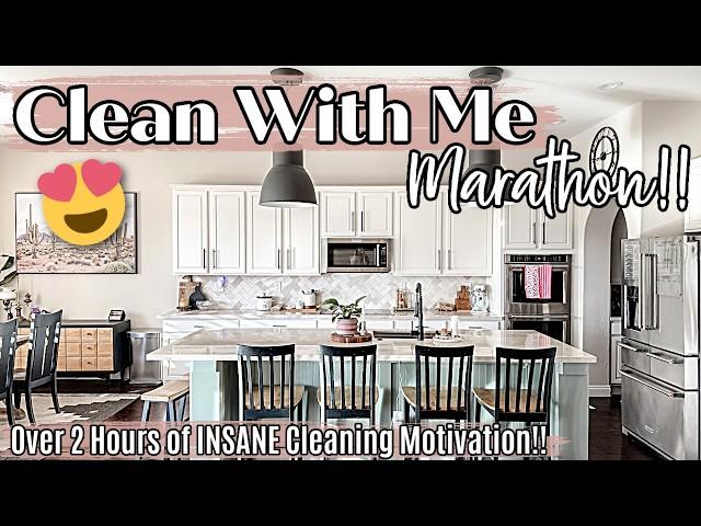 CLEAN WITH ME MARATHON 2025 :: OVER 2 HOURS OF DECLUTTERING, HOMEMAKING & CLEANING MOTIVATION
