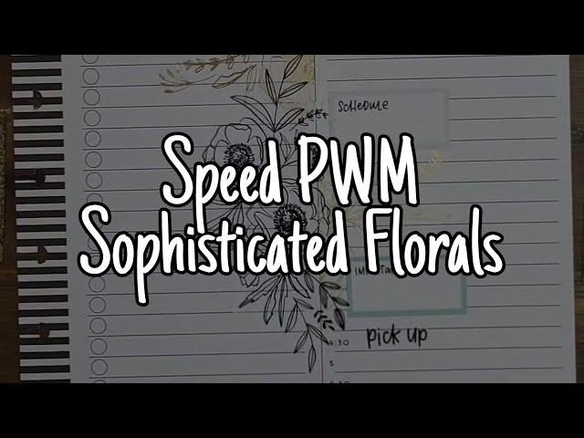 Speed Plan With Me | Happy Planner Hourly Daily Pages | Sophisticated Florals