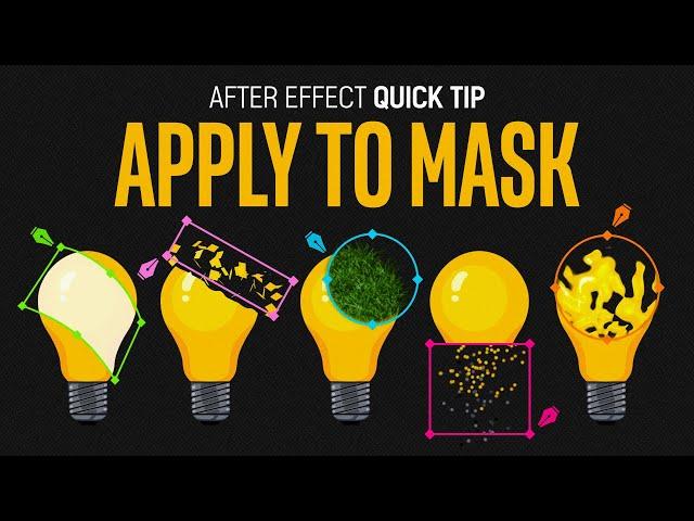 After Effects Quick Tip Apply to Mask Compositing Options