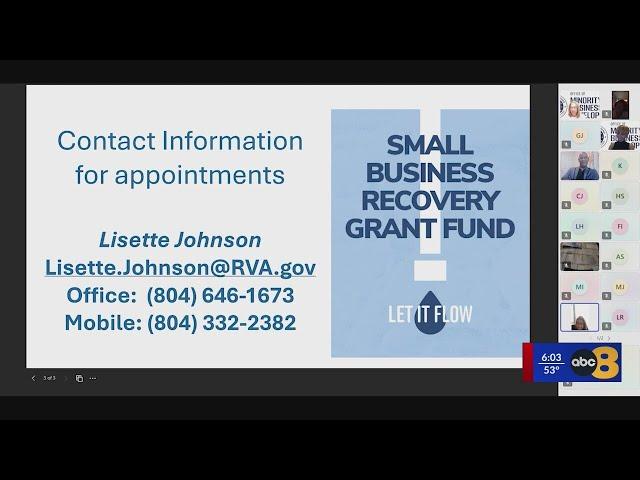 Richmond leaders explain criteria for small business recover fund