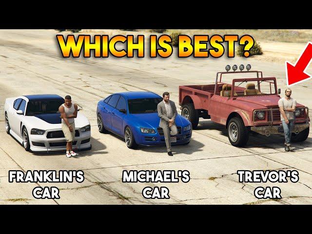 GTA 5 ONLINE : FRANKLIN VS MICHAEL VS TREVOR (WHICH IS BEST MAIN CHARACTER'S CAR?)