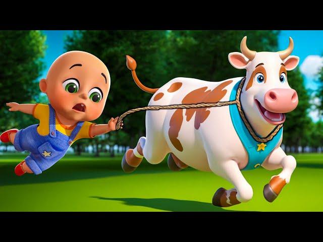 Animal Farm Song (Cow Version) | Five Little Monkeys | Nursery Rhymes and Kids Songs | Baby Bobo