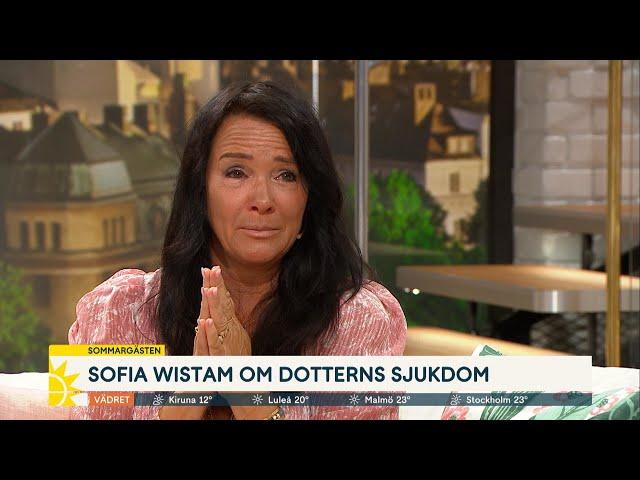 Känslosamt om dotterns sjukdom: "Usch jag kan inte prata om det här" - Nyhetsmorgon (TV4)