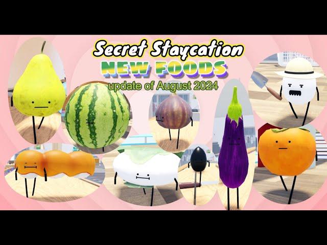 Roblox:"Secret Staycation" 9 New foods of the small farm (read description please)