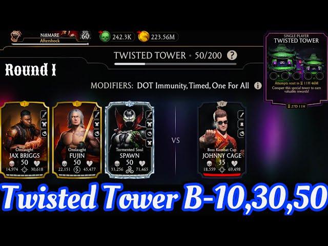 Twisted Tower Boss Battle 10,30 & 50 Fight + Reward MK Mobile