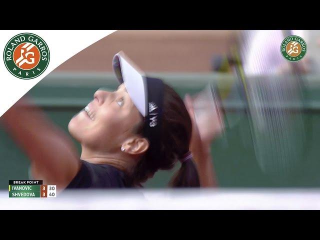 A. Ivanovic v. Y. Shvedova 2015 French Open Women's Highlights / R128