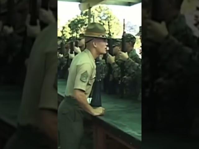 USMC Recruit uses squeaky voice while screaming, gets BLASTED by Drill Instructor #scream #usmc