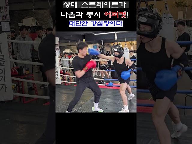 상대 스트레이트가 나옴과 동시 어퍼컷! 대단한 강심장이다 #boxing #shorts #sports #mma #복싱 #권투 #스파링 #챔피언 #복싱다이어트 #유산소운동 #제이나인