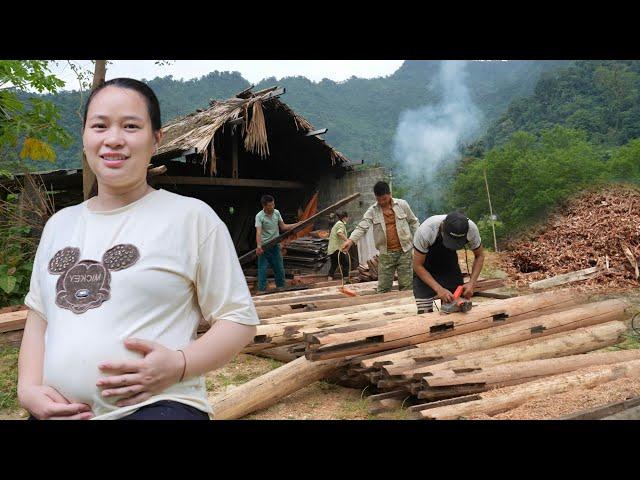 Cook A Full Meal & Invite The Builders - Rainy Day Life of a Pregnant Woman - Lý Thị Ca