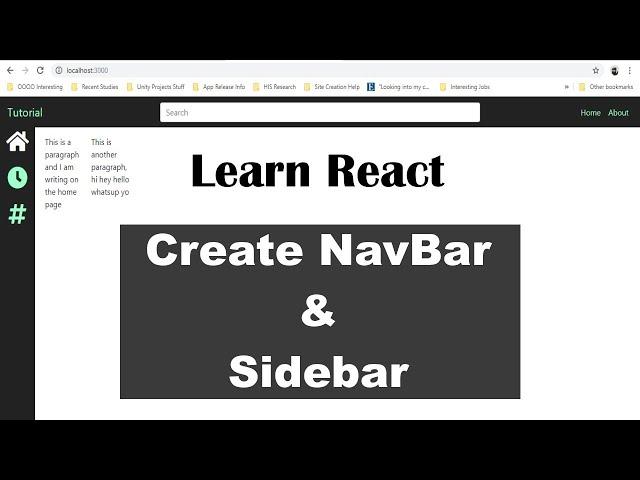 How to Create a Navigation Bar and Sidebar Using React [React Components Series]