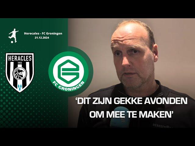 Dick Lukkien na de gestaakte wedstrijd tegen Heracles