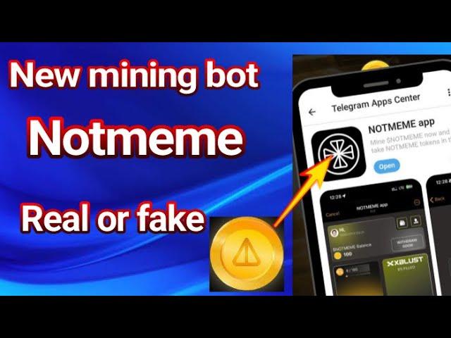 NOTMEME coin airdrop | HotCoin Mining New Update || Not coin again | bright vision1