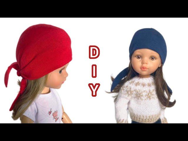 Bandana for dolls. How to sew a beautiful handkerchief from knitwear, easily and quickly /Mirinina