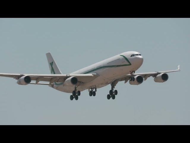 Air X Charter Airbus A340-312(9H-BIG) arriving and departing Las Vegas!