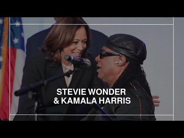 Stevie Wonder sings 'Happy Birthday' to Kamala Harris