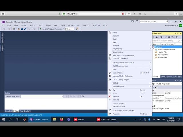 1. OOP - Microsoft Visual Studio - Hello World Program in C++