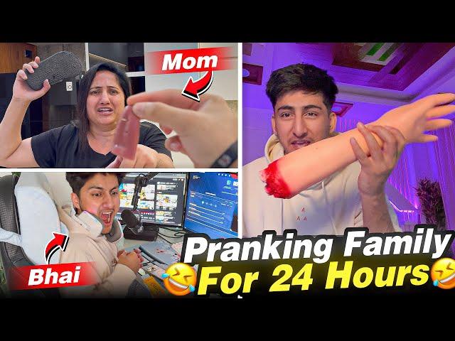 Pranking My Family For 24 Hours Nonstop