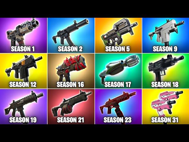 Evolution of All Fortnite Submachine Guns (Chapter 1 Season 1 - Chapter 5 Season 4)