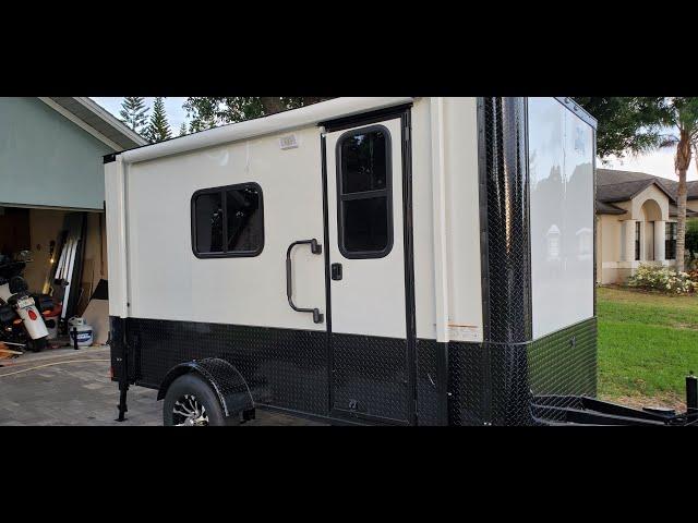 DIY Cargo Trailer Camper Conversion - Episode 5 - RV Window Installation - Toy Hauler