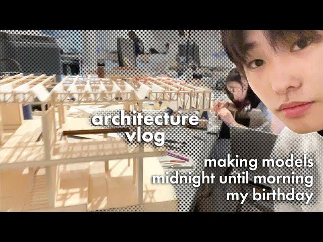 my favorite architecture model i've made & turning 20 during midterms [college uni vlog]