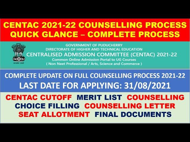 CENTAC 2021 COUNSELLING PROCESS | HOW TO APPLY CENTAC 2021-22 IN TAMIL FULL PROCESS | CENTAC 2021-22