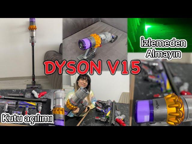 DYSON V15 KUTU AÇILIMI  Ürün İncelemeHangi Dyson AlınmalıV12 mi ? V15 mi ? Evden Çıkan Tozlar