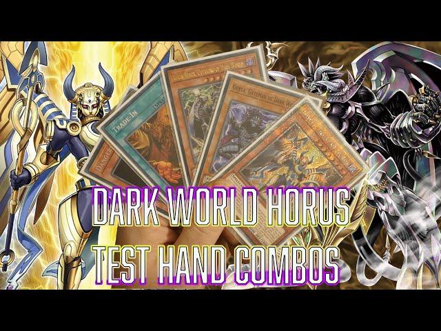 YUGIOH Dark World Horus Test Hand combos NOV 2023