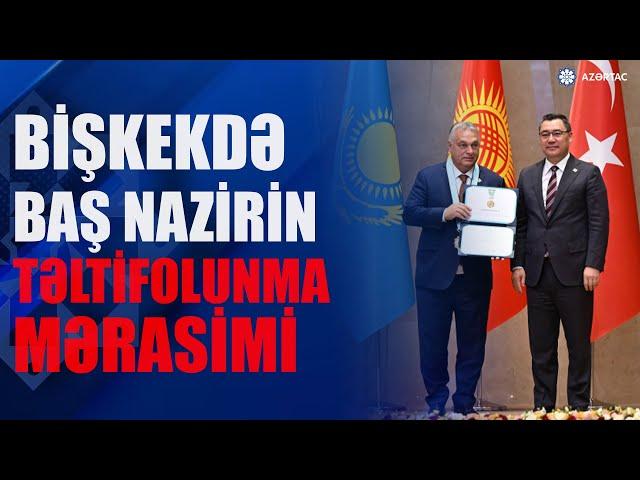 Prezident İlham Əliyev Bişkekdə Macarıstanın Baş nazirinin təltifolunma mərasimində iştirak edib