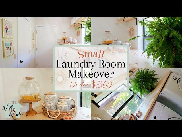 Small Laundry Room Makeover Under 300 - Full Renovation On A Budget