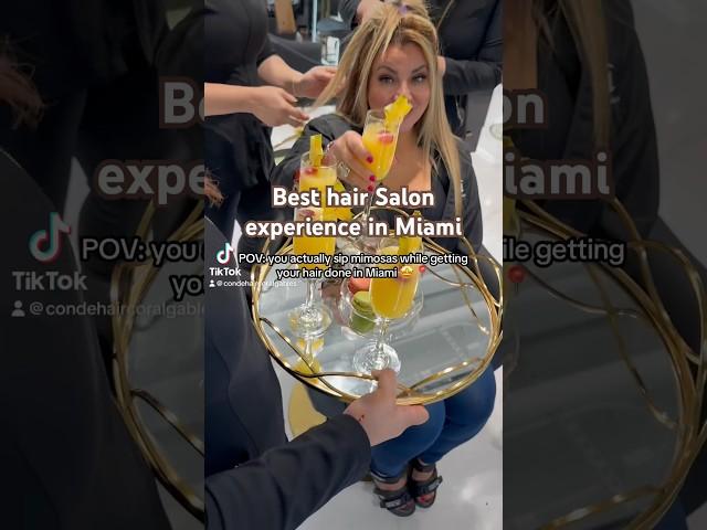 The best hair salon experience in Miami 🫶 #hairsalon #miami #miamihairstylist #hairstyle #hair