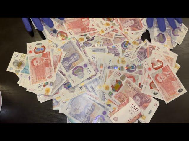 POLYMER £50 POUND NOTE | 52 WEEK SAVINGS CHALLENGE | £14,050 | ASMR CASH COUNTING | BRITISH POUND