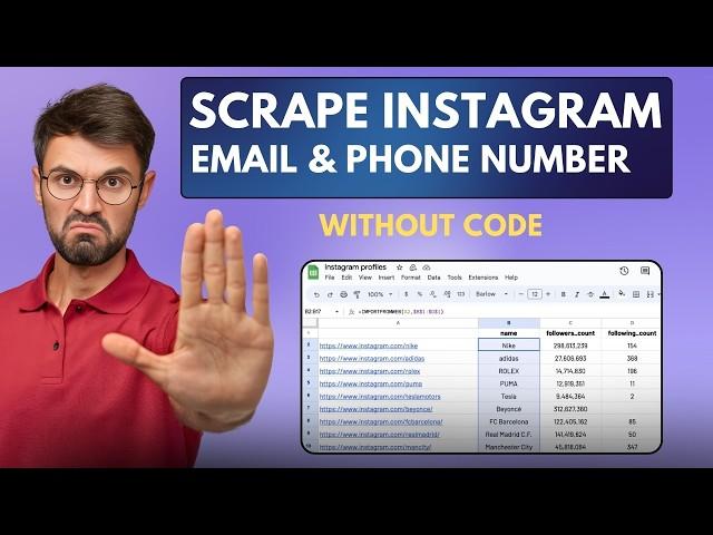 How to Scrape Instagram followers Phone number & Email | Web scraping