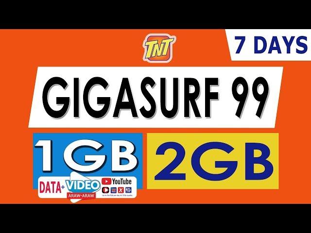 Eto TNT GIGASURF 99 pang 7 Days na Data Promo