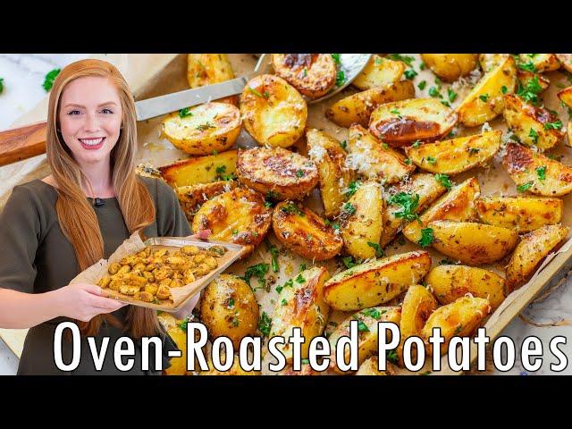 EASY Oven-Roasted Potatoes Recipe | with Thyme, Parsley & Parmesan | Beef, Lamb, Chicken, Seafood!