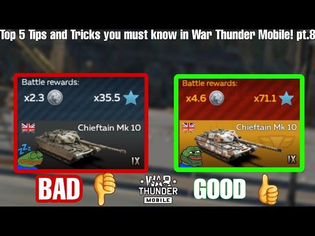 5 Tips and Tricks you must know in War Thunder Mobile! pt.8