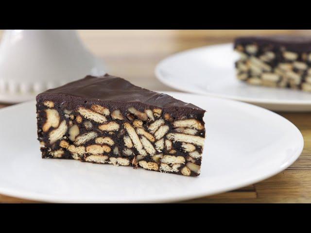 No-Bake Chocolate Biscuit Cake Recipe