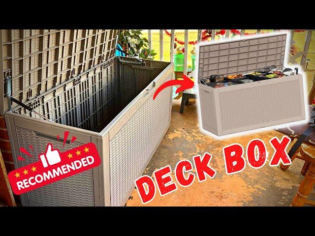 ROJIK 100 Gal Outdoor Storage Deck Box Amazon - Setup/Review